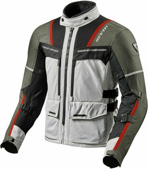 Textile Jacket Rev'it! Offtrack Silver/Red L Textile Jacket - 1