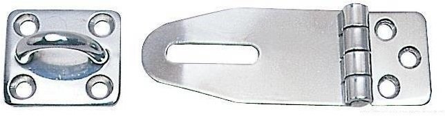 Bootsbeschlag Osculati Heavy duty Hasp & Staple mirror polished Stainless Steel 33x67mm