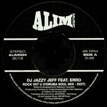 Vinyl Record DJ Jazzy Jeff - Rock Wit U (feat. Erro) (7" Vinyl) - 1