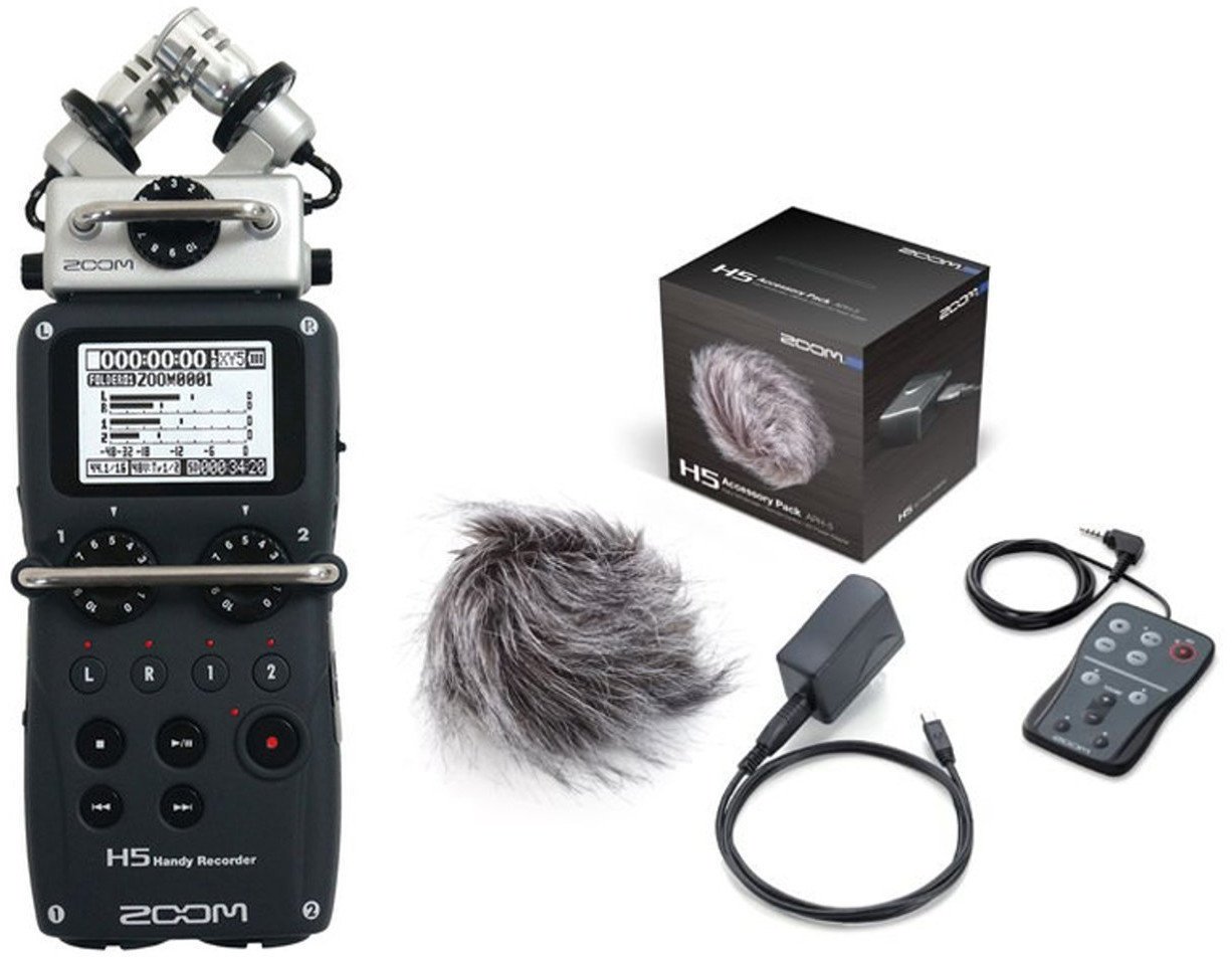 Bärbar digital inspelare Zoom H5 SET Svart