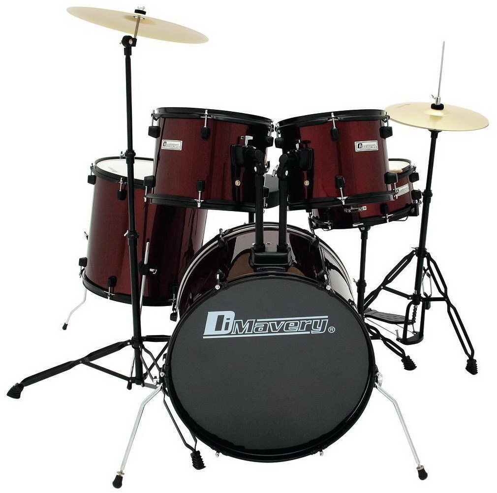 Akustik-Drumset Dimavery DS-200 Wine Red
