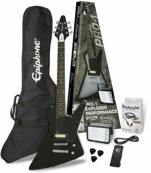 Električna gitara Epiphone PRO-1 Explorer Performance Pack Ebony - 1