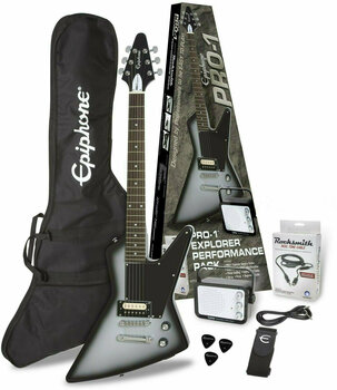 Guitare électrique Epiphone PRO-1 Explorer Performance Pack Silver Burst - 1