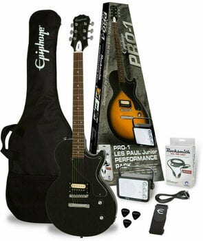 Elektromos gitár Epiphone PRO-1 Les Paul Jr. Performance Pack Ebony