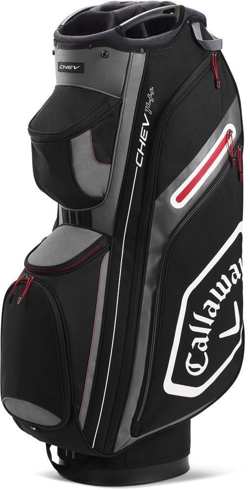 Geanta pentru golf Callaway Chev 14+ Black/White/Charcoal Geanta pentru golf