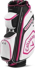 Callaway Chev 14+ Cart Bag White/Black/Pink 2020