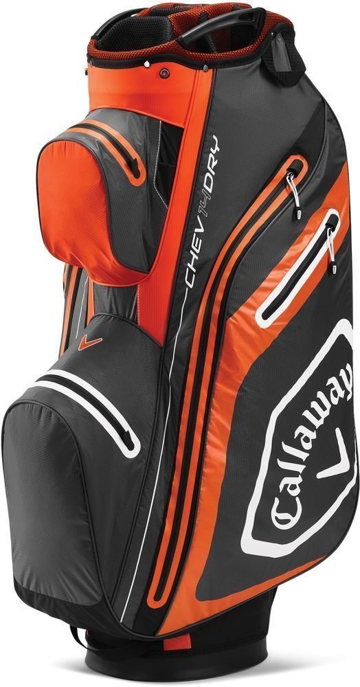 Чантa за голф Callaway Chev Dry 14 Charcoal/Orange/White Чантa за голф