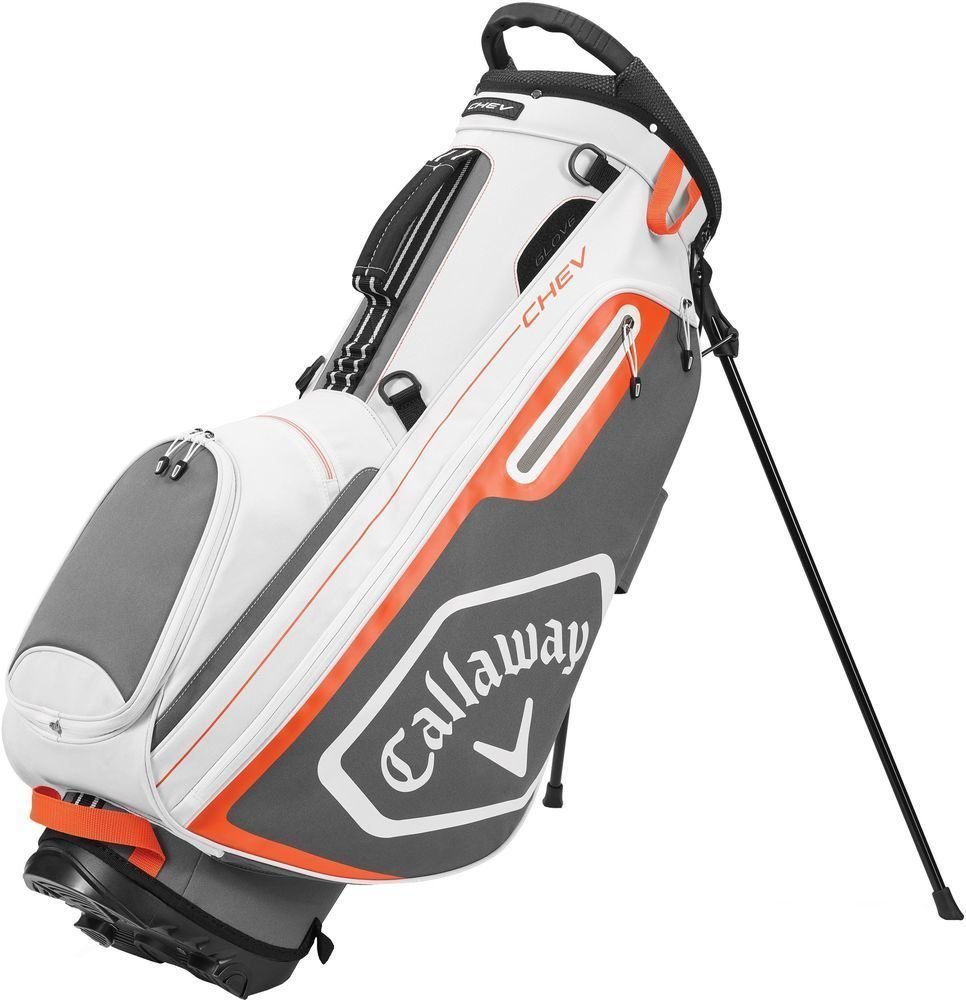 Geanta pentru golf Callaway Chev White/Charcoal/Orange Geanta pentru golf