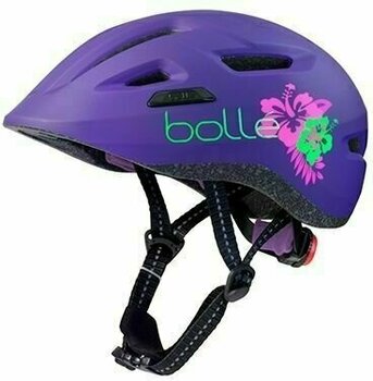 Otroška kolesarska čelada Bollé Stance Jr Matte Purple Flower 51-55 Otroška kolesarska čelada - 1