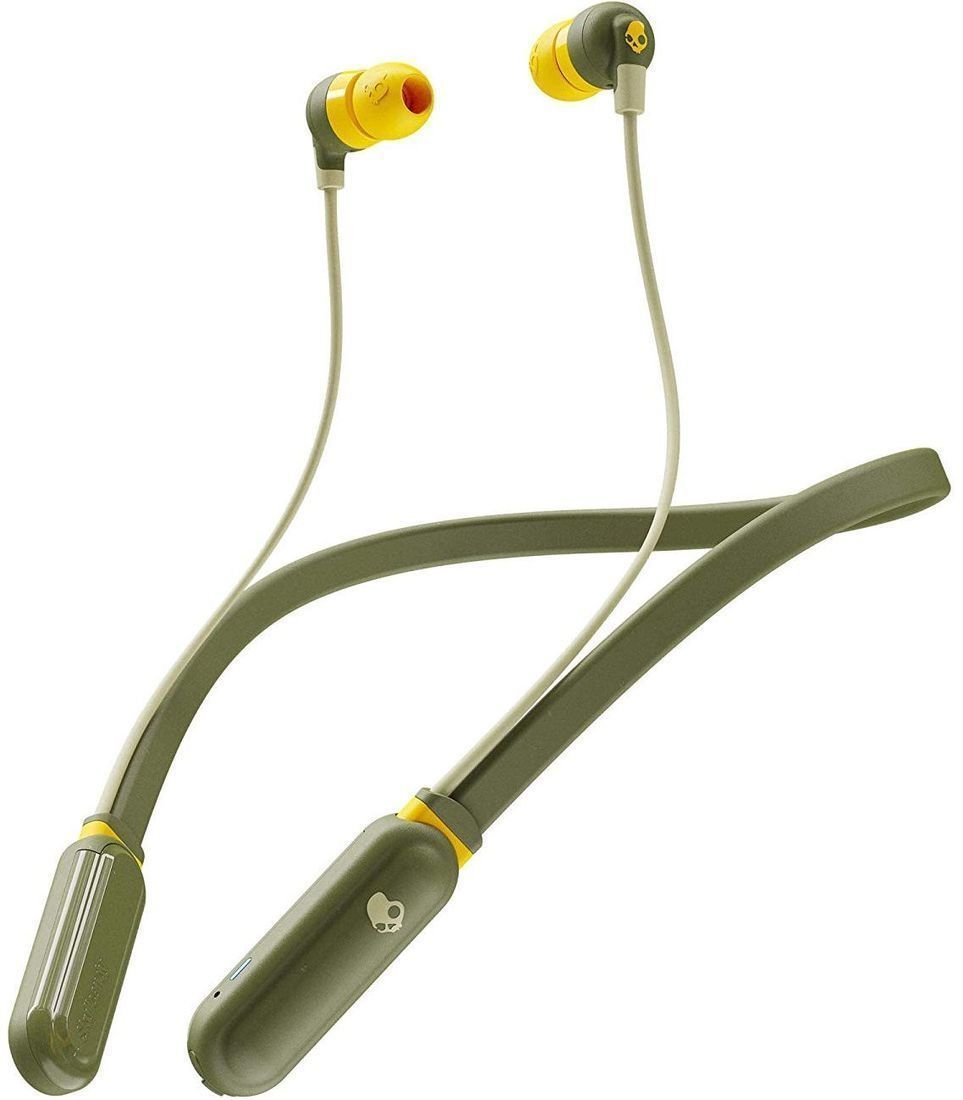 Trådlösa in-ear-hörlurar Skullcandy INK´D + Wireless Earbuds Moss Olive Yellow