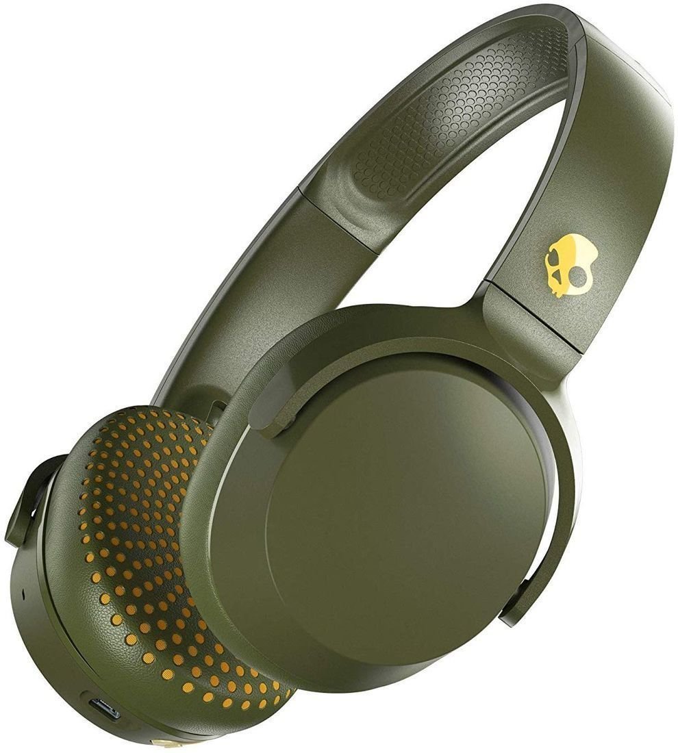 Bezdrátová sluchátka na uši Skullcandy Riff Wireless Moss Olive Yellow