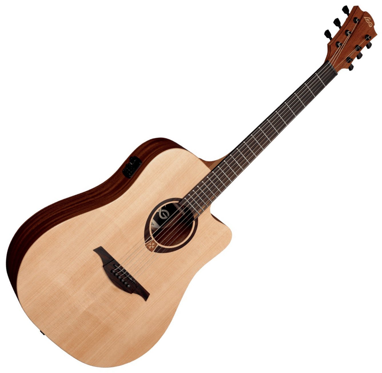 electro-acoustic guitar LAG Tramontane T70DCE Natural Satin