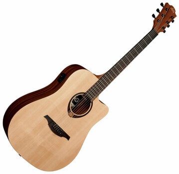 Elektroakusztikus gitár LAG Tramontane T70DCE Natural Satin - 1