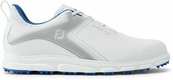 Мъжки голф обувки Footjoy Superlites White/Grey/Blue 40,5 - 1
