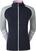 Hoodie/Trui Footjoy Raglan Full-Zip Colour Block Womens Sweater Navy/Heather Grey/Rose M