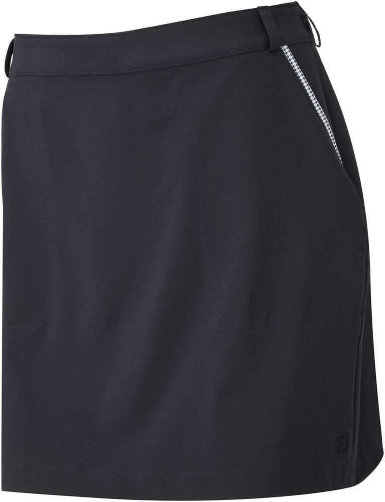 Skirt / Dress Footjoy Lightweight Woven Womens Skort Navy/Dot Print Trim L