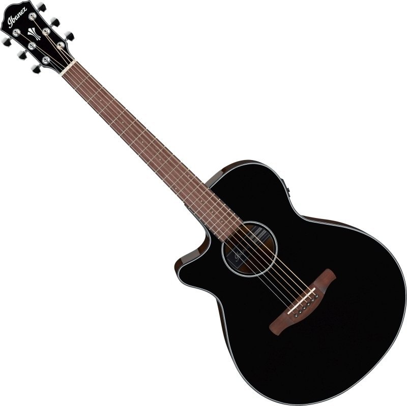 Elektroakusztikus gitár Ibanez AEG50L-BKH Fekete