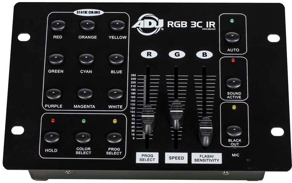 Controlador de iluminación, interfaz ADJ RGB 3C IR