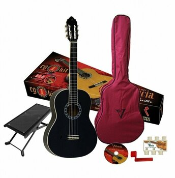 Semi-klassieke gitaar voor kinderen Valencia CG1K 1/2 Black - 1