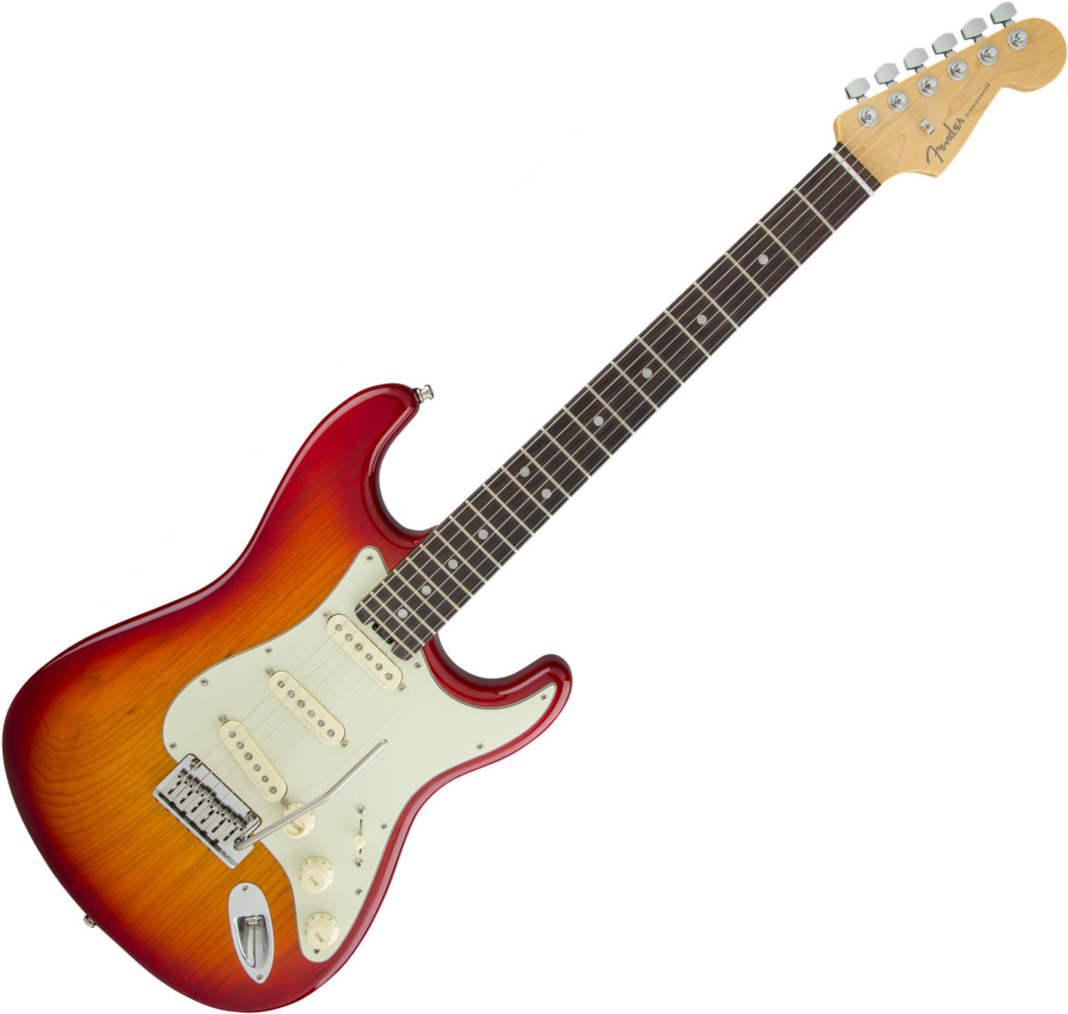 Guitare électrique Fender American Elite Stratocaster RW Aged Cherry Burst (Ash)