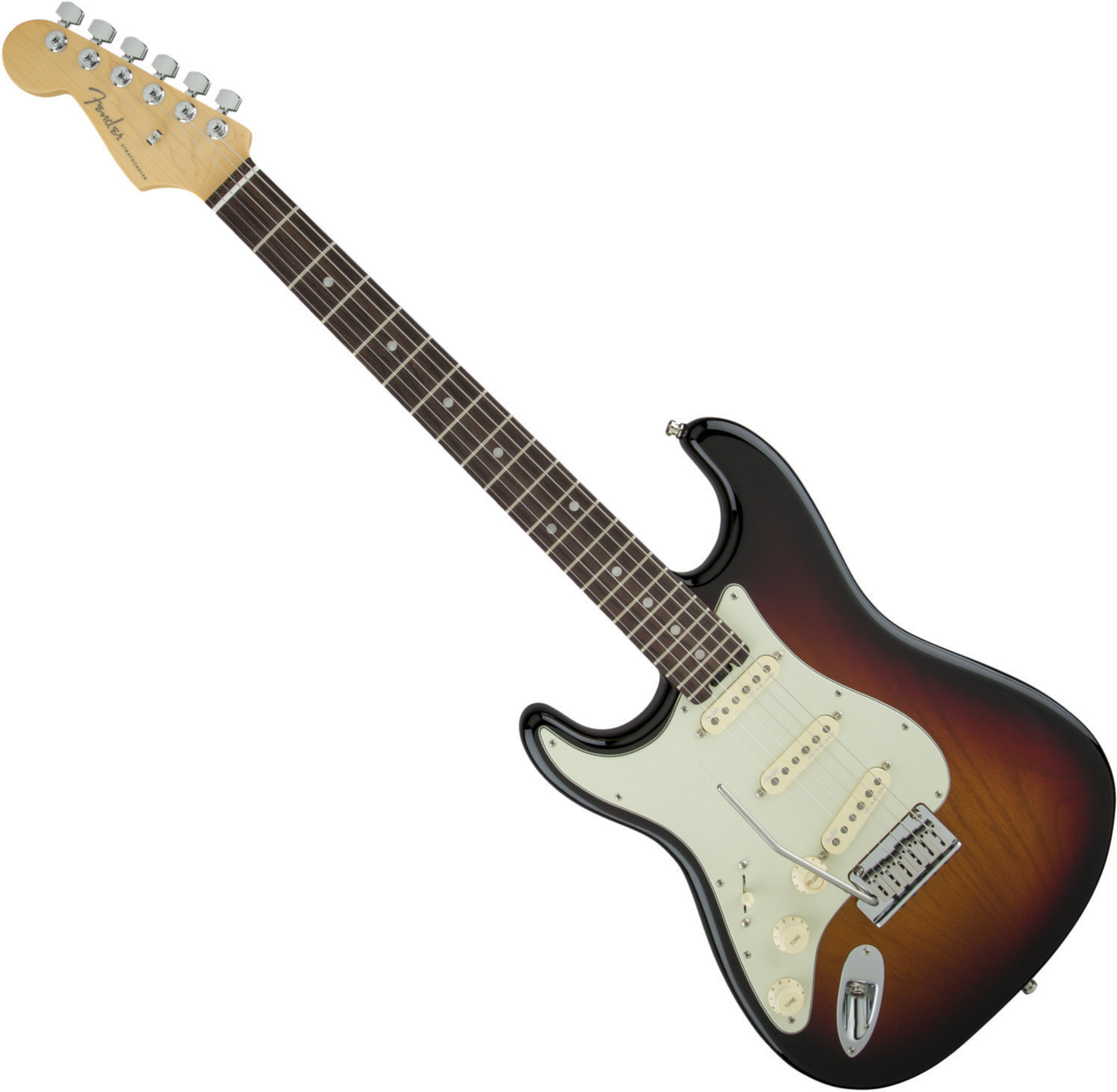 Vasenkätinen sähkökitara Fender American Elite Stratocaster Left-Hand RW 3-Color Sunburst