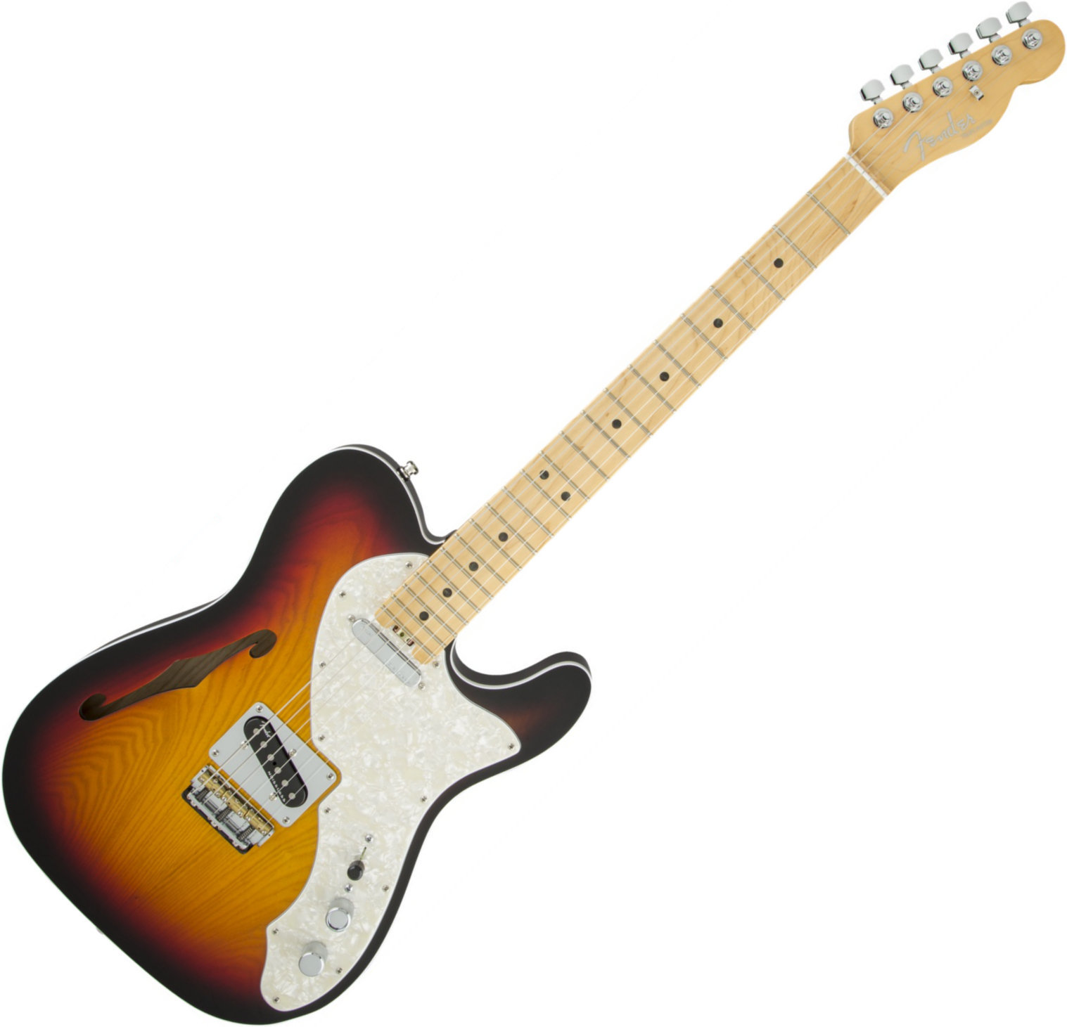 Električna kitara Fender American Elite Telecaster Thinline MN 3-Color Sunburst