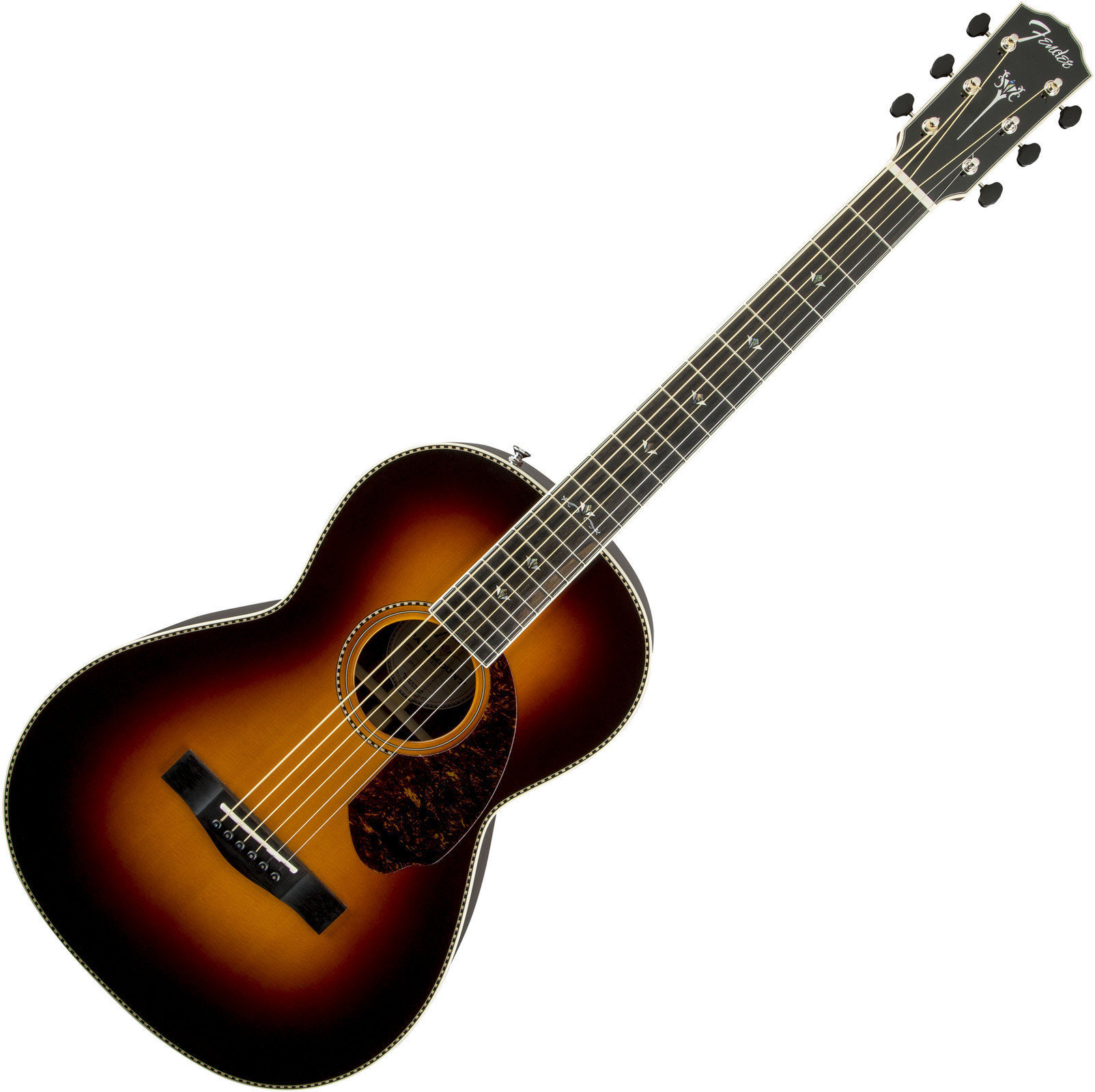 Guitare acoustique-électrique Fender PM-2 Deluxe Parlour, Vintage Sunburst