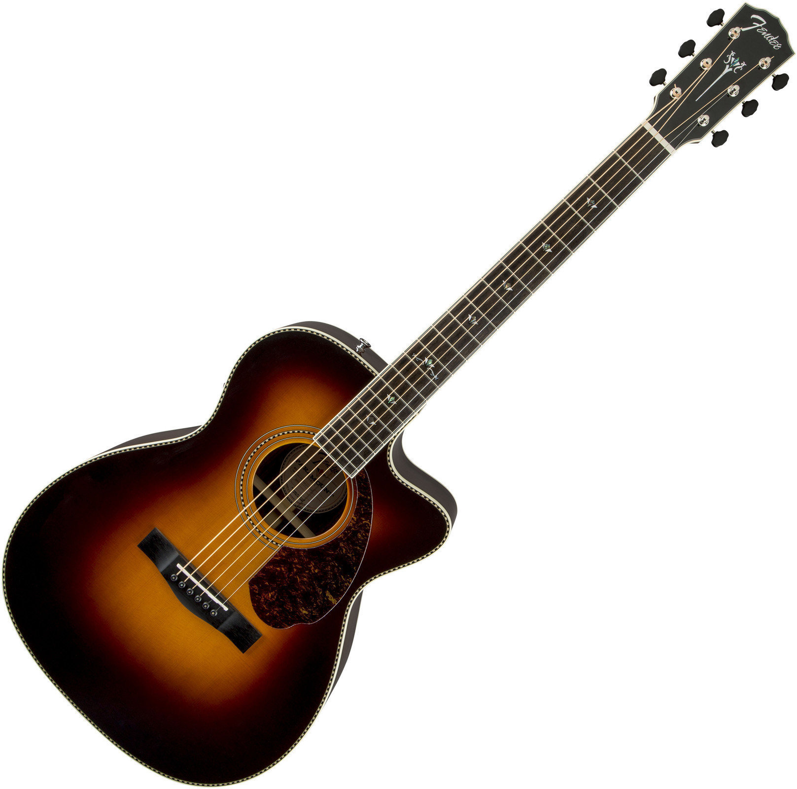 Guitare acoustique-électrique Fender PM-3 Deluxe Triple 0, Vintage Sunburst