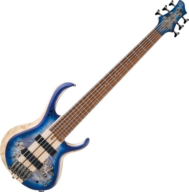 6-saitiger E-Bass, 6-Saiter E-Bass Ibanez BTB846-CBL Cerulean Blue Burst Low Gloss