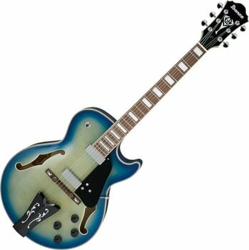 Gitara semi-akustyczna Ibanez GB10EM-JBB Jet Blue Burst - 1