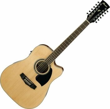 12-string Acoustic-electric Guitar Ibanez PF1512ECE Natural - 1