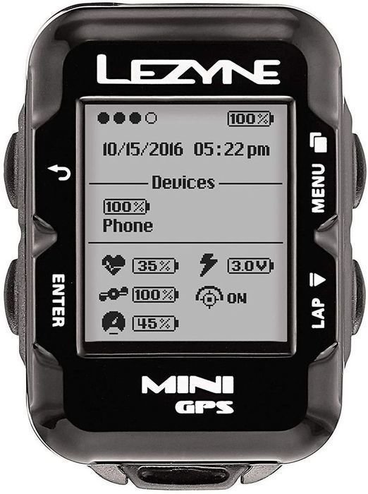 Electrónica de ciclismo Lezyne Mini GPS Black