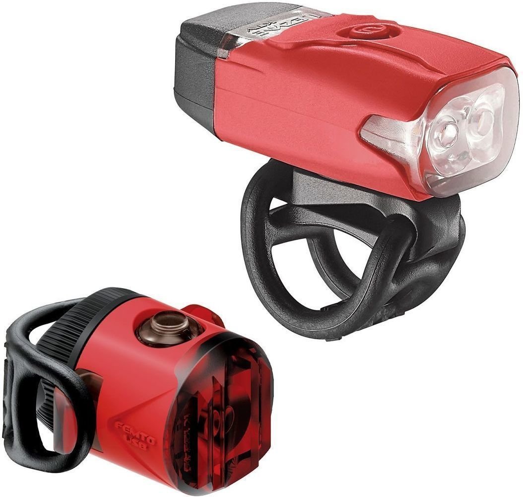 Luces de ciclismo Lezyne KTV Drive / Femto USB Drive Red Front 200 lm / Rear 5 lm Luces de ciclismo