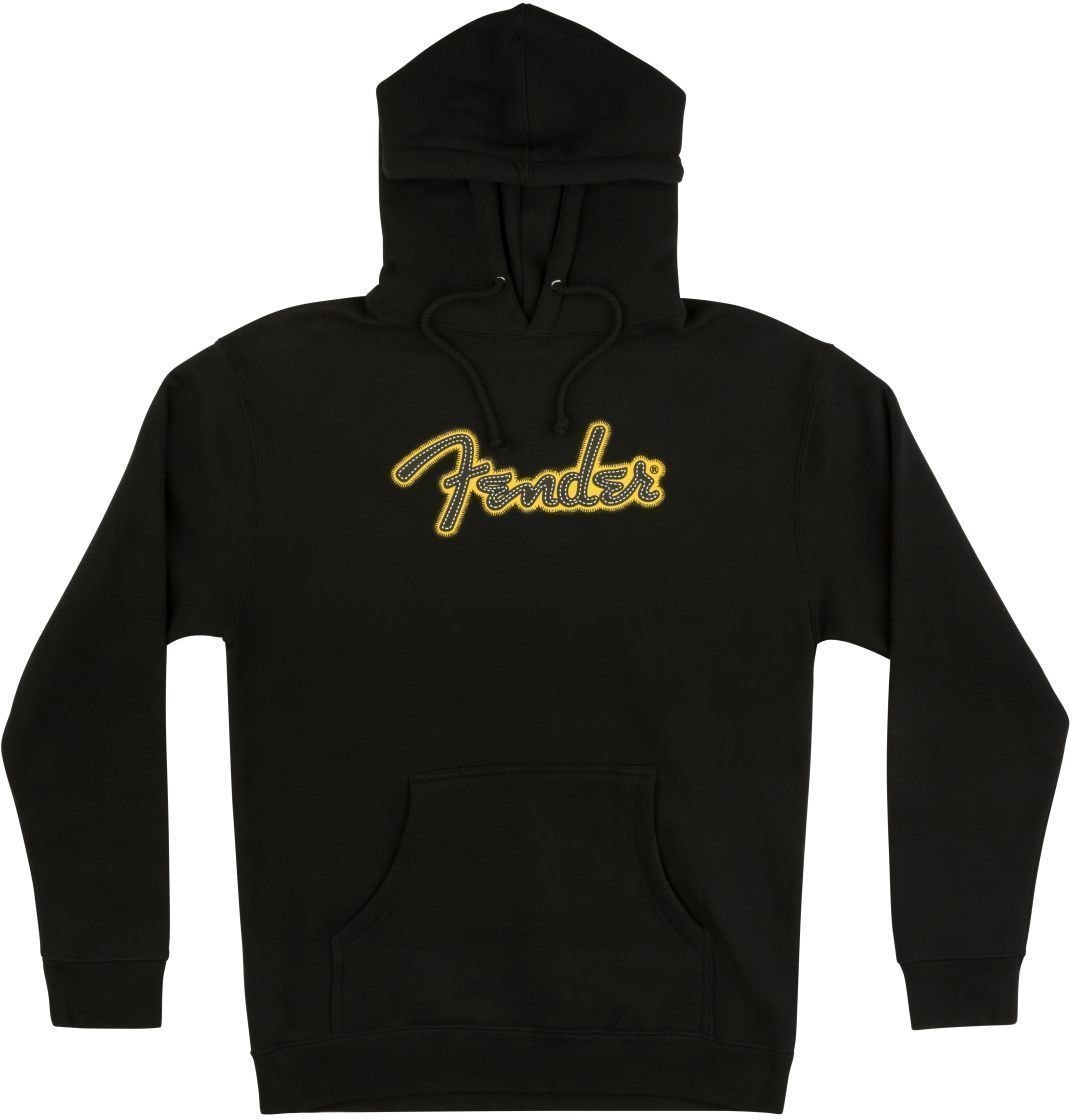 Hoodie Fender Yellow Stitch Black S Hoodie