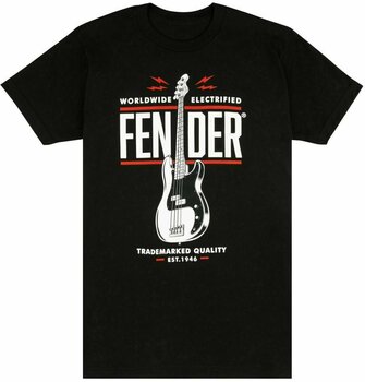 Camiseta de manga corta Fender Camiseta de manga corta P Bass Hombre Negro L - 1
