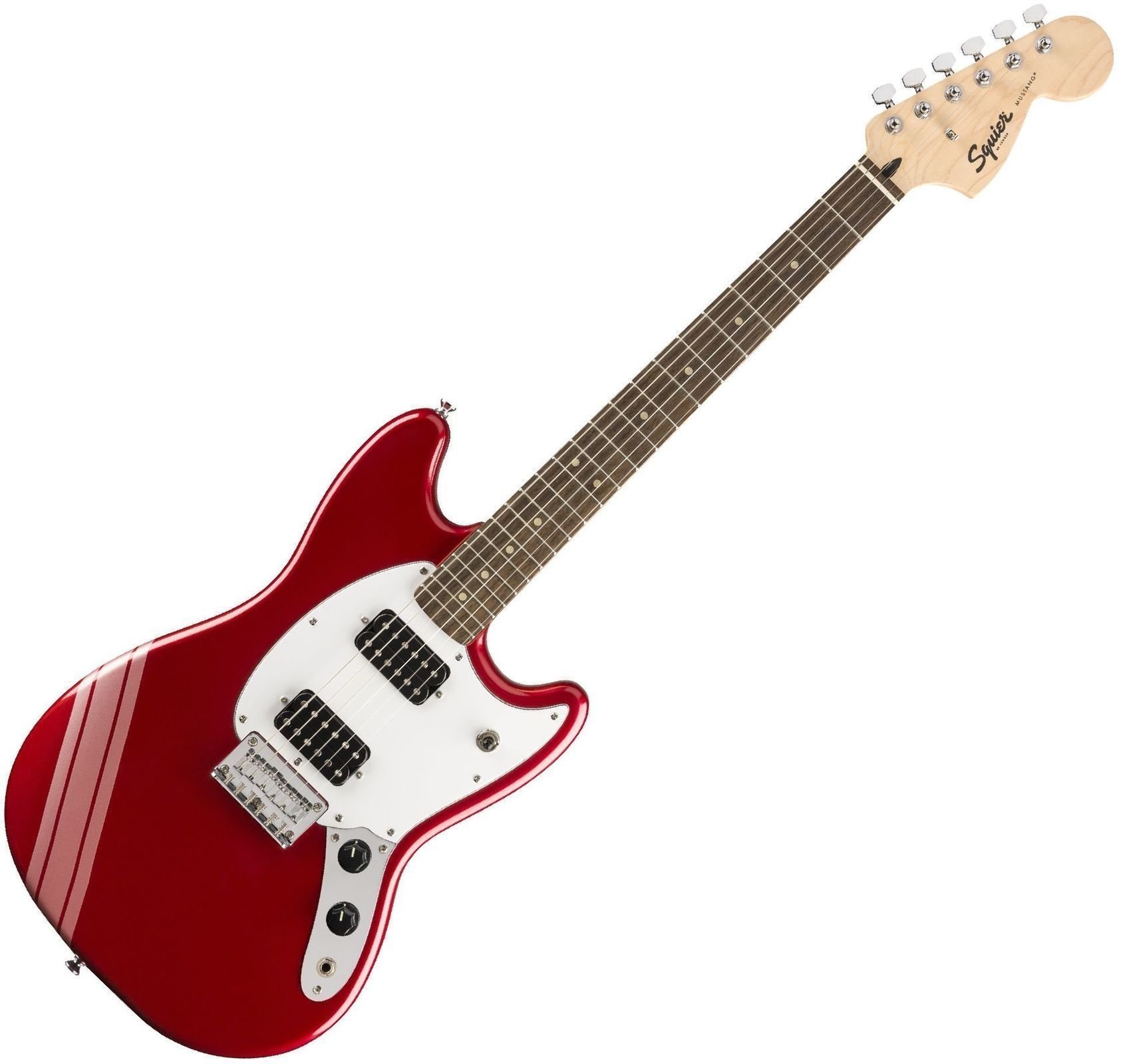 Elektromos gitár Fender Squier FSR Bullet Competition Mustang HH IL Candy Apple Red