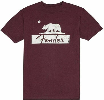 T-Shirt Fender T-Shirt Burgundy Bear Unisex Burgundy M - 1
