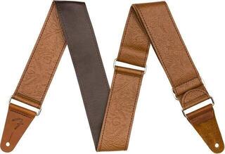 Gitárszíj Fender Tooled Leather Guitar Strap 2'' Gitárszíj Brown