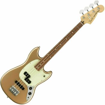 Bas elektryczny Fender Mustang PJ Bass PF Firemist Gold - 1