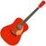 Dreadnought Elektro-Akustikgitarren Fender PM-1E Fiesta Red