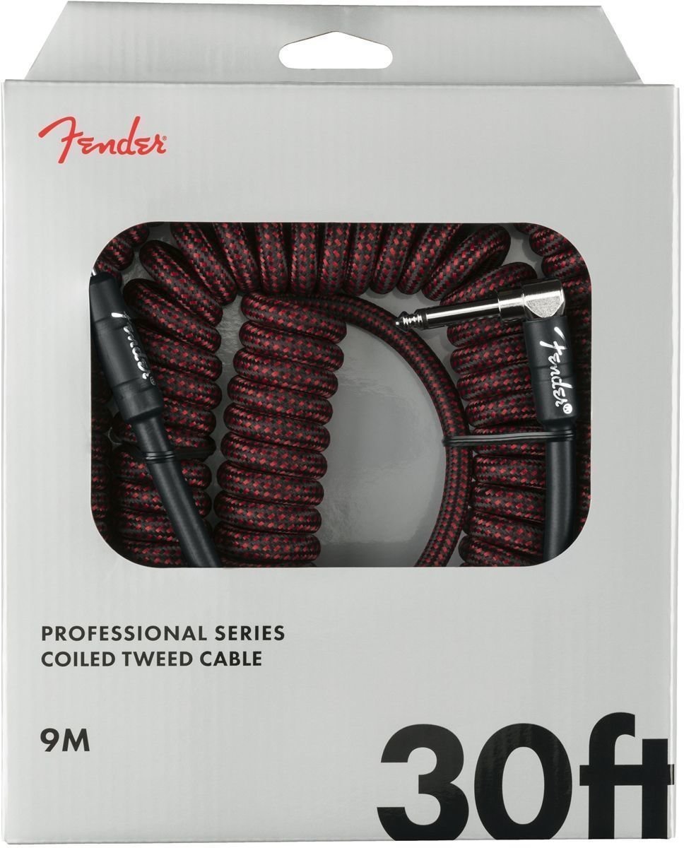 Cable de instrumento Fender Professional Coil Rojo 9 m
