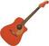 Dreadnought elektro-akoestische gitaar Fender Redondo Player Fiesta Red