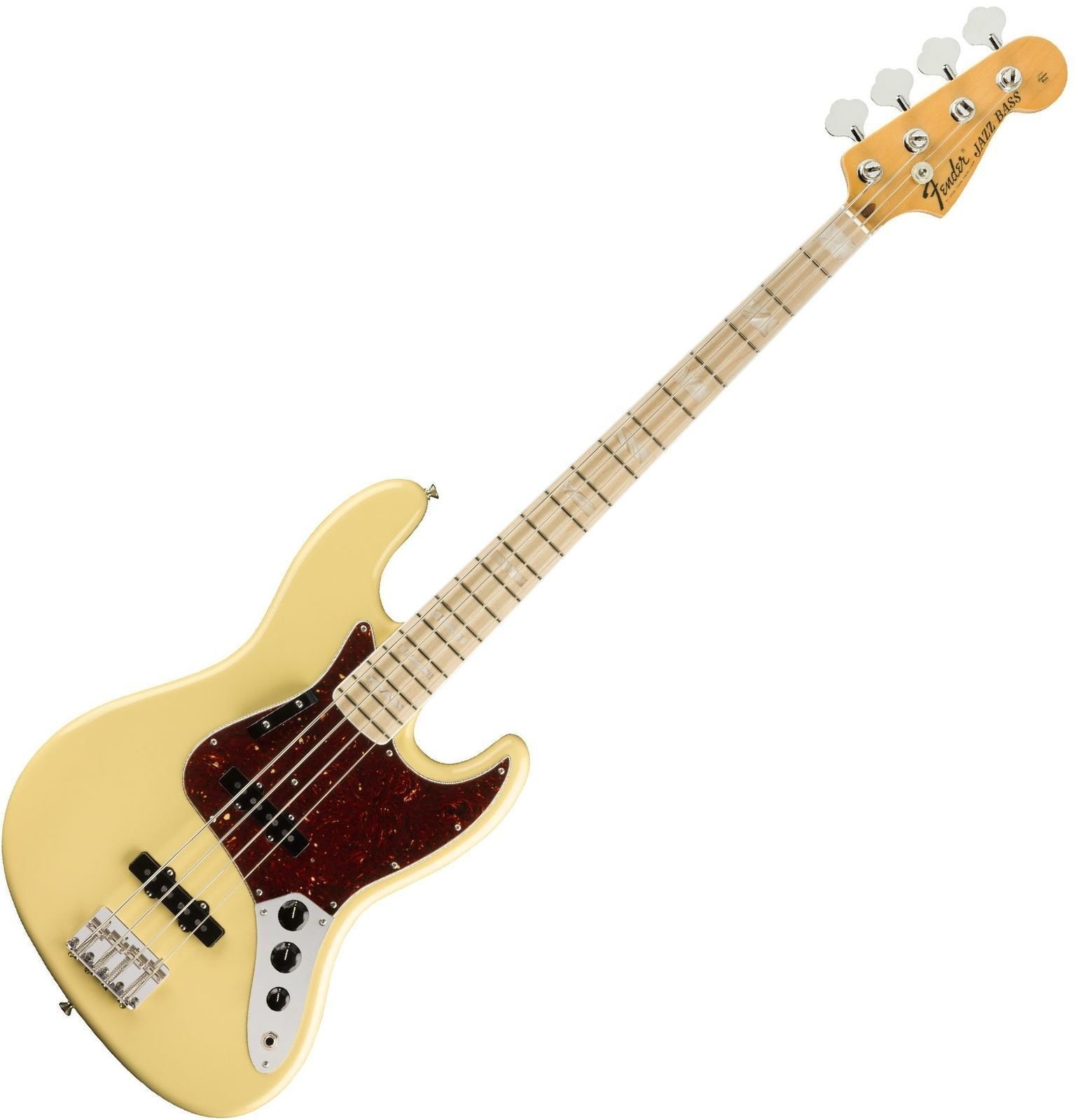4-strenget basguitar Fender American Original '70s Jazz Bass MN Vintage White