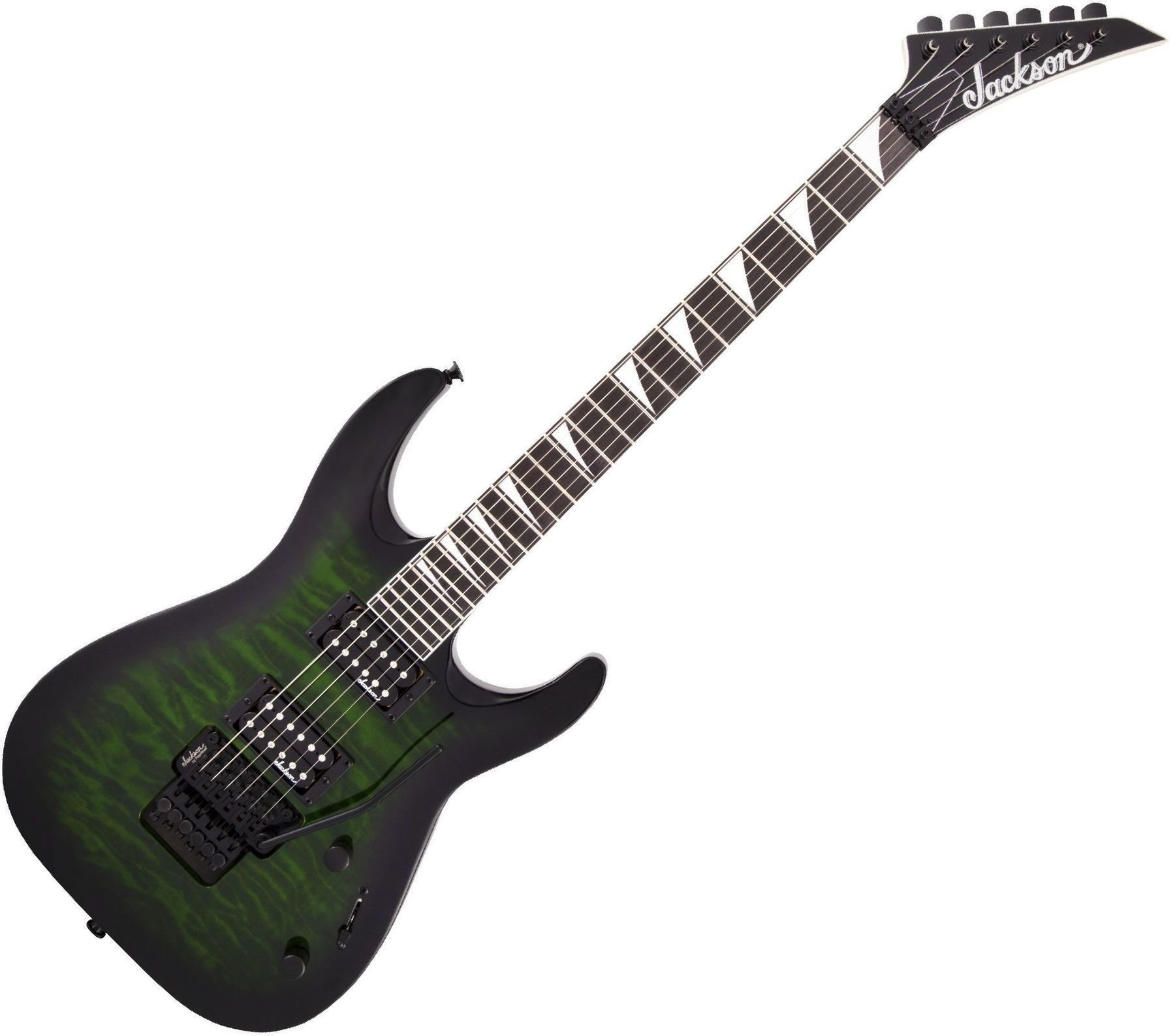 Elektrische gitaar Jackson JS32Q DKA AH Transparent Green Burst