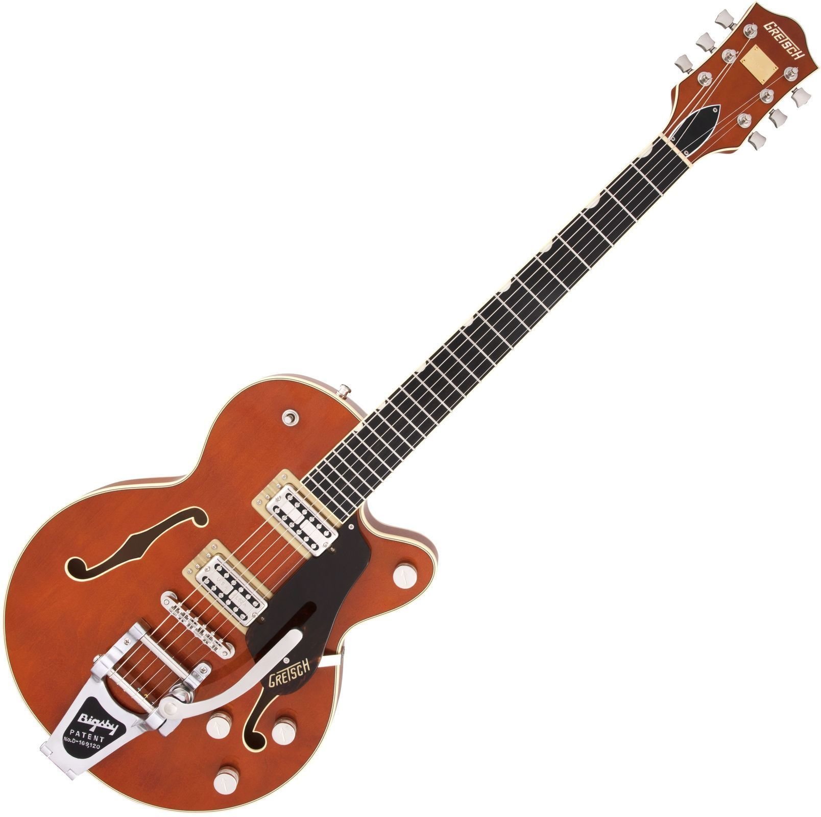 Halvakustisk guitar Gretsch G6659T Players Edition Broadkaster JR Round-up Orange