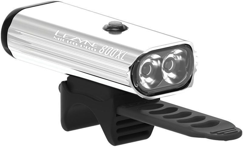 Cyklistické světlo Lezyne Micro Drive Pro 800 lm Silver/Hi Gloss Cyklistické světlo