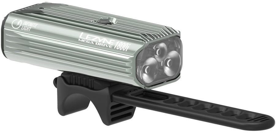 Cyklistické svetlo Lezyne Mega Drive 1800 lm Lite Grey/Hi Gloss Cyklistické svetlo
