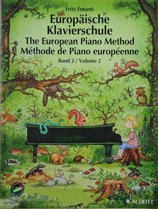 Note za klaviature Fritz Emonts Európska klavírna škola 2 plus CD Notna glasba