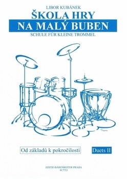 Partitura para bateria e percussão Libor Kubánek Škola hry na malý buben Livro de música - 1