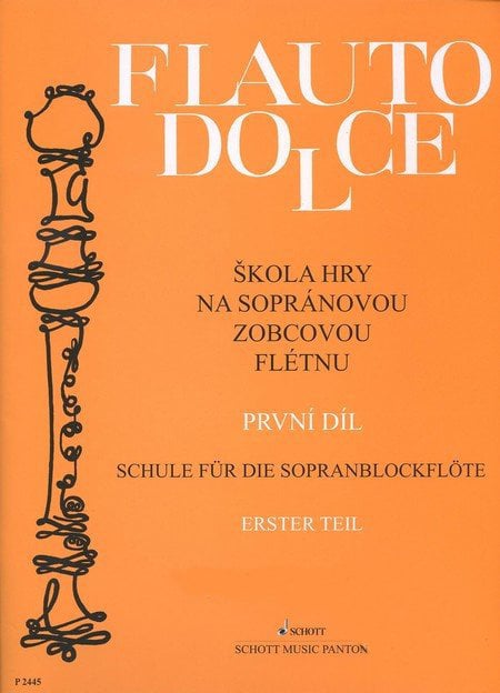 Music sheet for wind instruments Ladislav Daniel Škola hry na sopránovou zobcovou flétnu 1 Music Book
